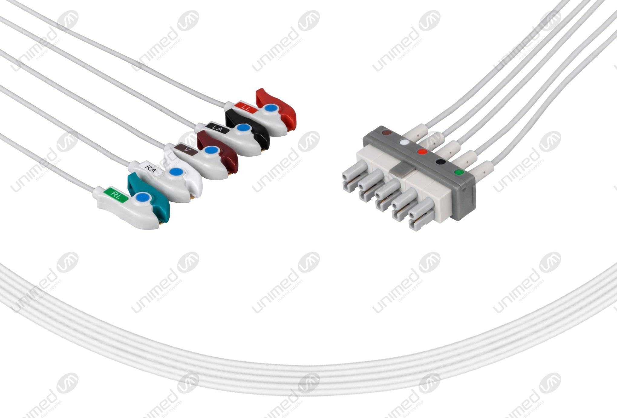 Datex Compatible Reusable ECG Lead Wires, 5 Leads Grabber – Unimed