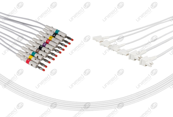 Philips Compatible EKG Lead Wire - IEC - 4mm Banana End