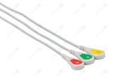 Unimed medical 3 lead snap Fukuda Compatible One Piece Reusable ECG Cable 