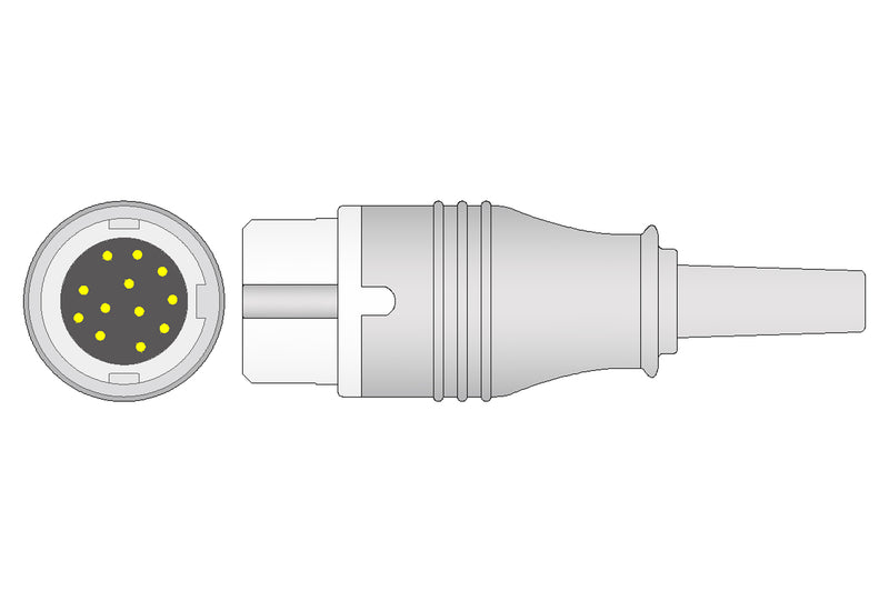 Philips Compatible ECG Trunk cable - AHA - 5 Leads/AA Style 5-pin