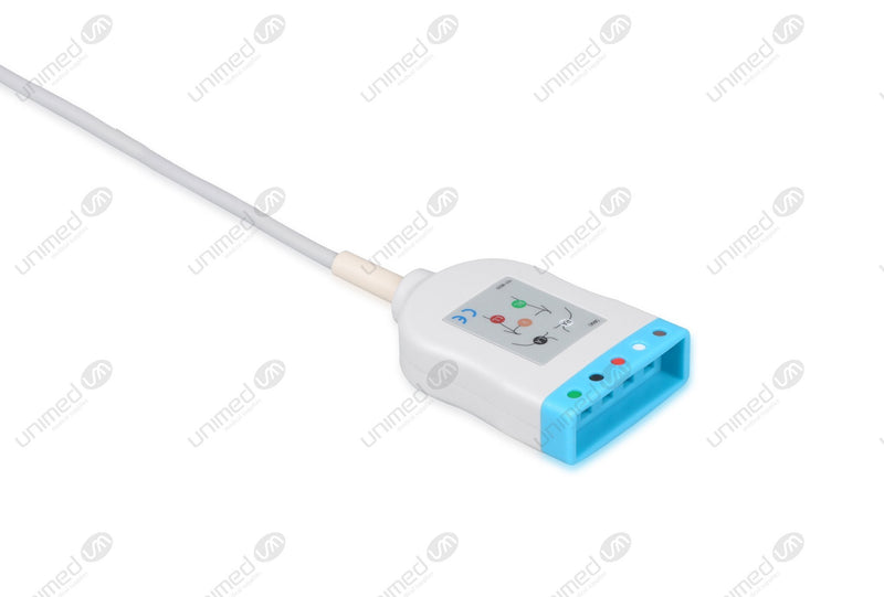 Philips Compatible ECG Trunk cable - AHA - 5 Leads/AA Style 5-pin