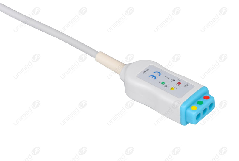 Biolight Compatible ECG Trunk Cables - IEC - 3 Leads/Din Style 3-pin