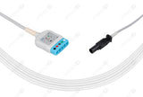 Emtel Compatible ECG Trunk Cables - AHA - 5 Leads/Din Style 5-pin