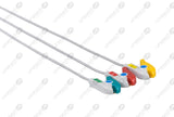 Din Compatible Reusable ECG Lead Wire - IEC- 3 Leads Grabber