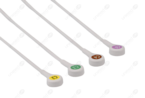 GE Compatible Reusable ECG lead wire - AHA- 4 Leads Snap