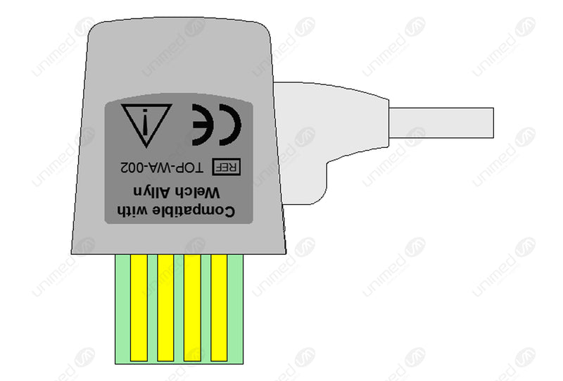 Welch Allyn Compatible Smart Temperature Probe - Adult Rectal Coiled Cable