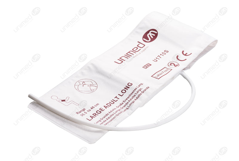 Disposable NIBP Cuff - Single Tube Large Adult Long 35.5-46cm